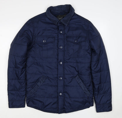 Mens UK Size S BS Quality Apparel Blue Quilted Coat