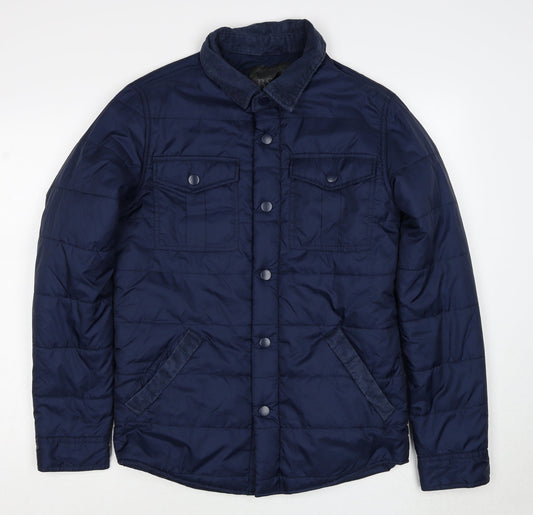 Mens UK Size S BS Quality Apparel Blue Quilted Coat