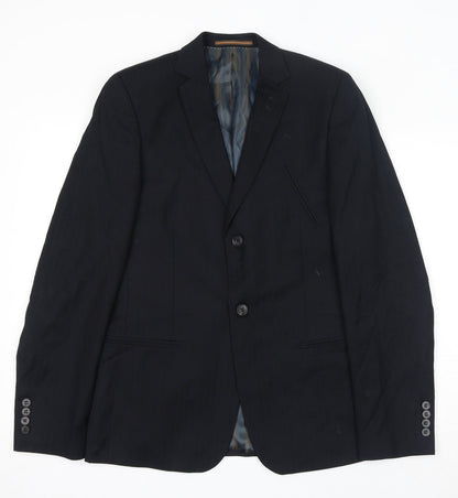 Mens UK Size 40 Topman Regular Black Suit Jacket