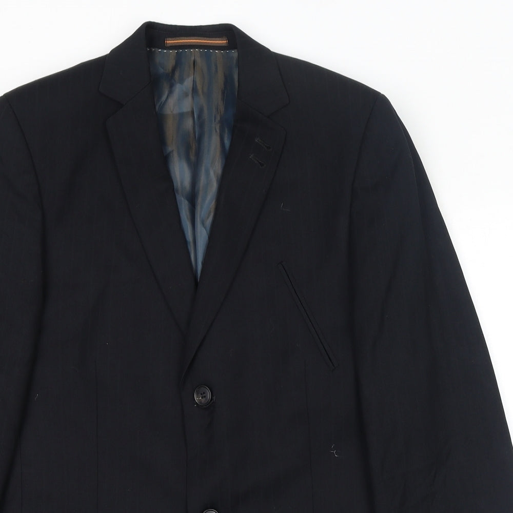 Mens UK Size 40 Topman Regular Black Suit Jacket