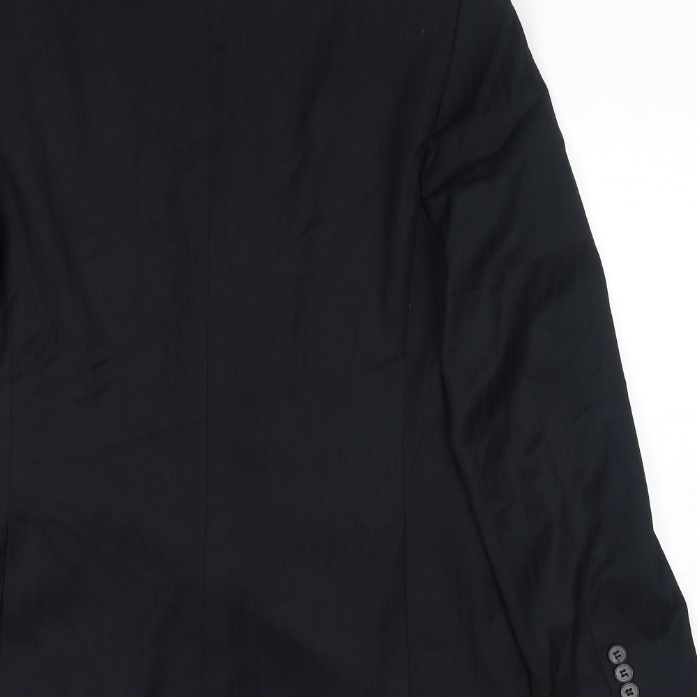 Mens UK Size 40 Topman Regular Black Suit Jacket