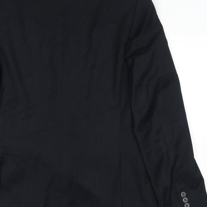 Mens UK Size 40 Topman Regular Black Suit Jacket