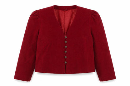 MEICO Landhaus Look Womens Red Jacket Size 12 Button