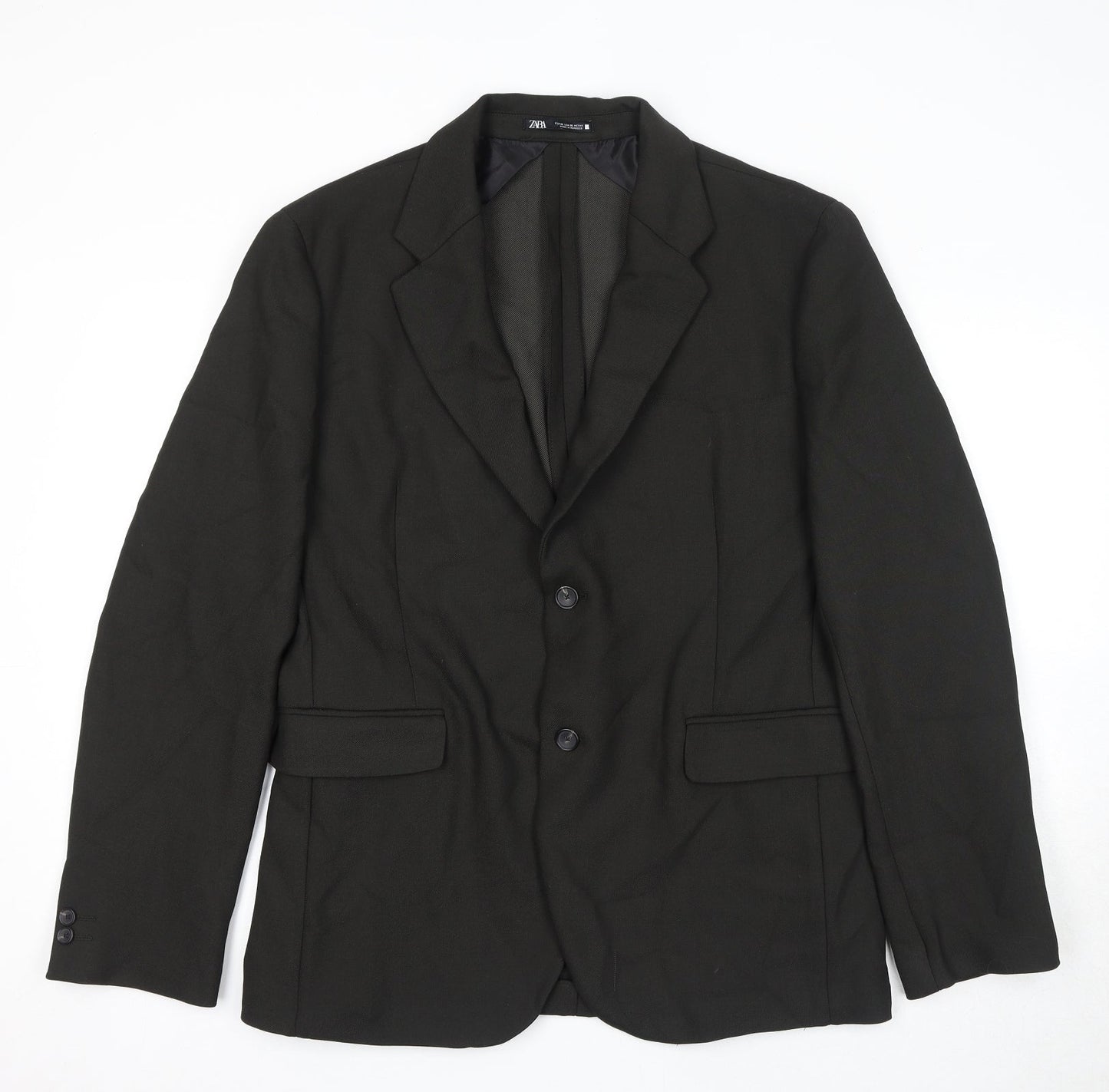 Mens UK Size XL Zara Regular Black Suit Jacket