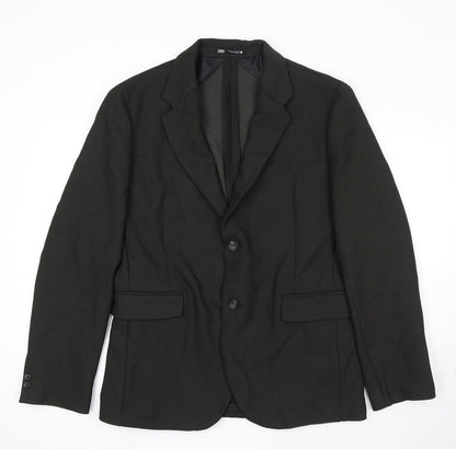 Mens UK Size XL Zara Regular Black Suit Jacket
