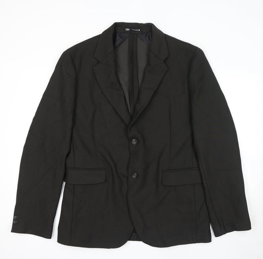 Mens UK Size XL Zara Regular Black Suit Jacket