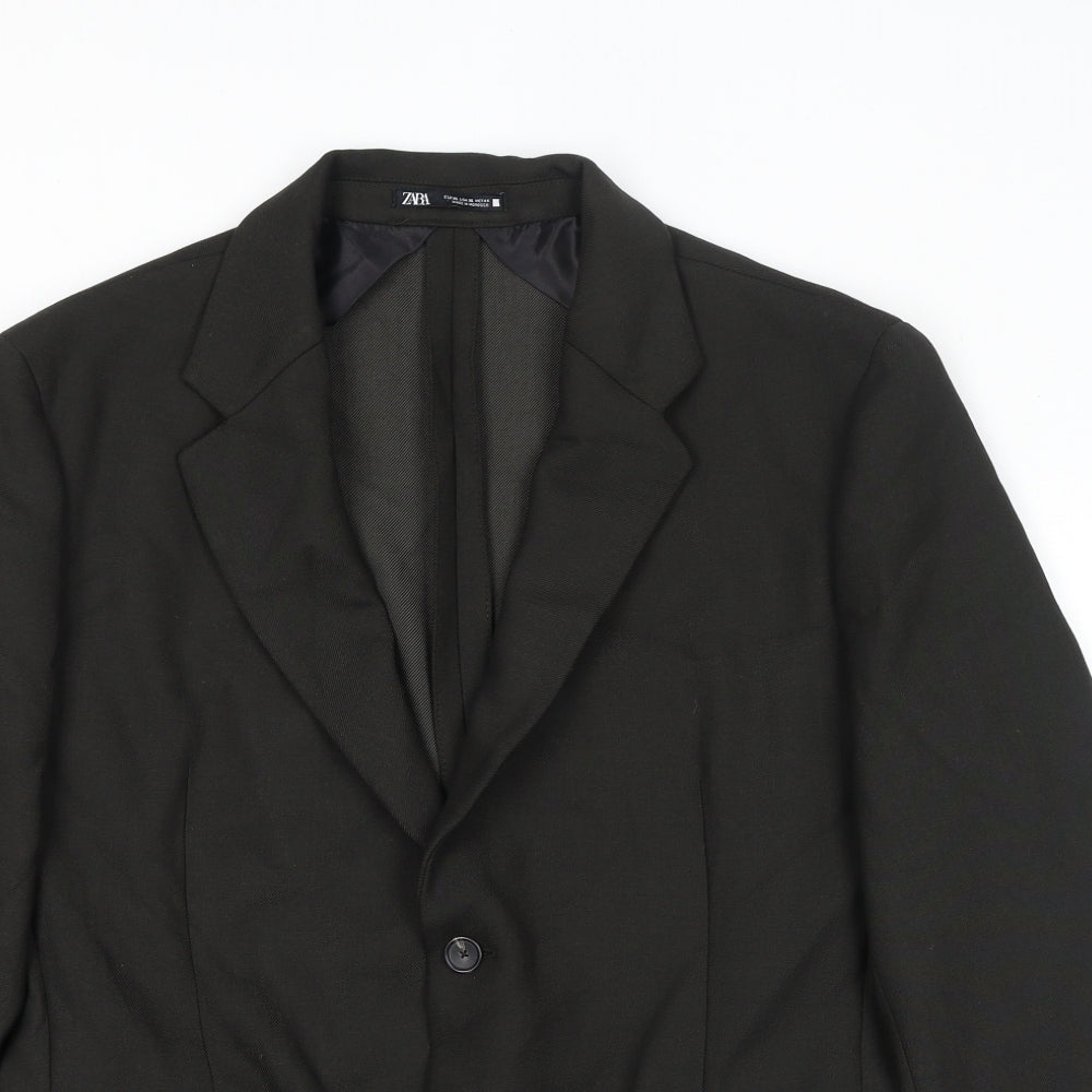 Mens UK Size XL Zara Regular Black Suit Jacket