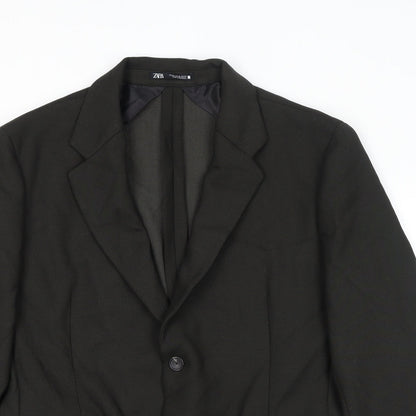 Mens UK Size XL Zara Regular Black Suit Jacket