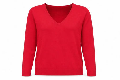 Marks and Spencer Womens Pink V-Neck Acrylic Pullover Jumper Size 10