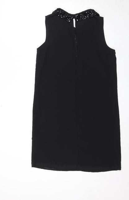 Limited Collection Womens Black Polyester A-Line Size 10 Round Neck Pullover