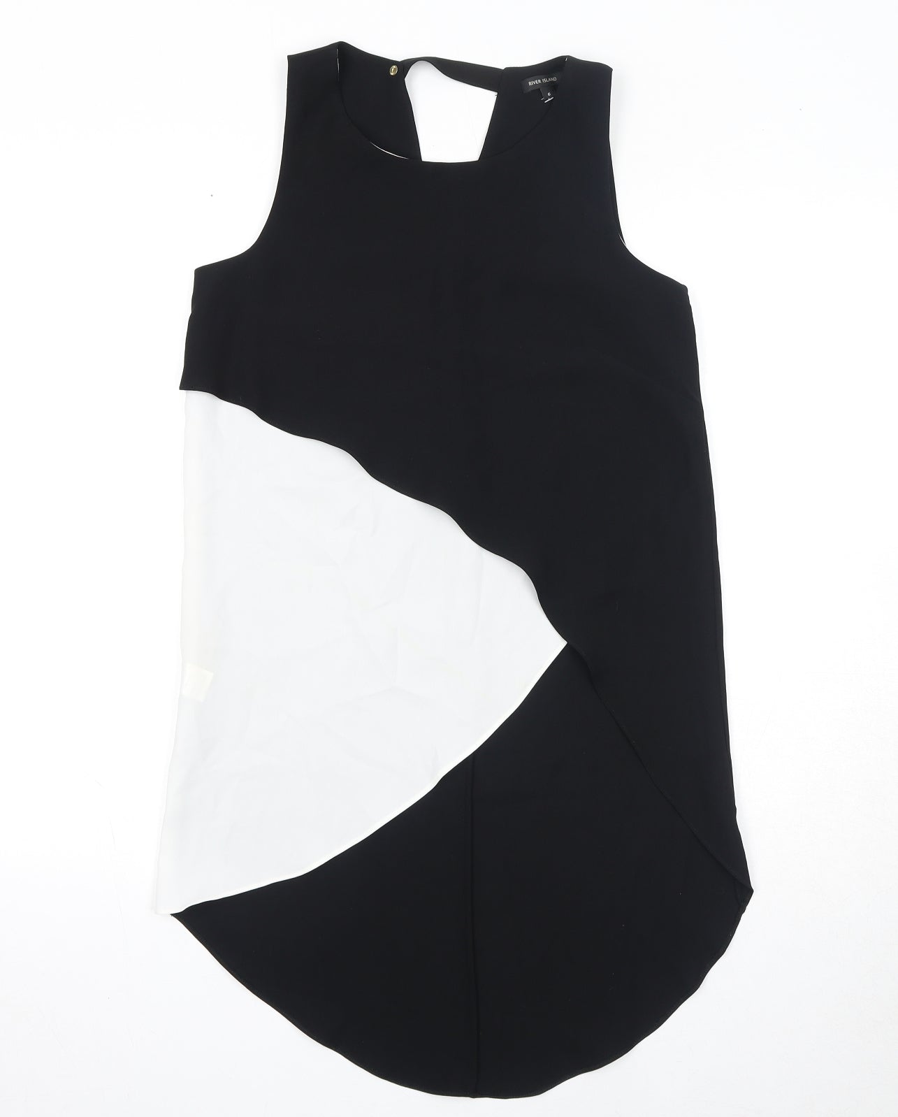 Womens UK Size 6 River Island Black Basic Tank