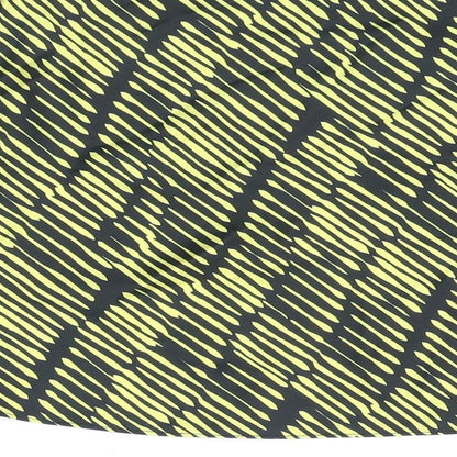 Glamorous Womens Black Geometric Polyester A-Line Skirt Size 8 Zip