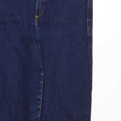 Gap Womens Blue Cotton Skinny Jeans Size 28 in Slim Zip