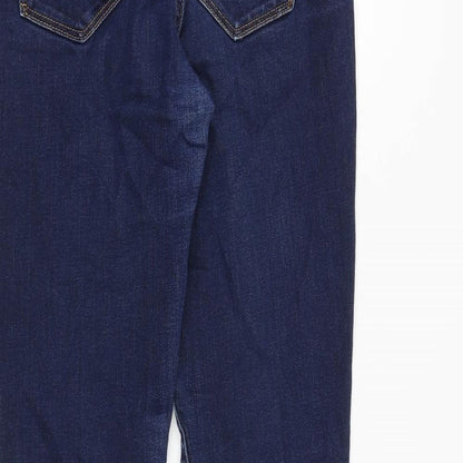 Gap Womens Blue Cotton Skinny Jeans Size 28 in Slim Zip