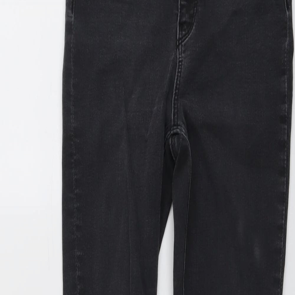 Zara Womens Grey Cotton Skinny Jeans Size 6 L27 in Regular Button