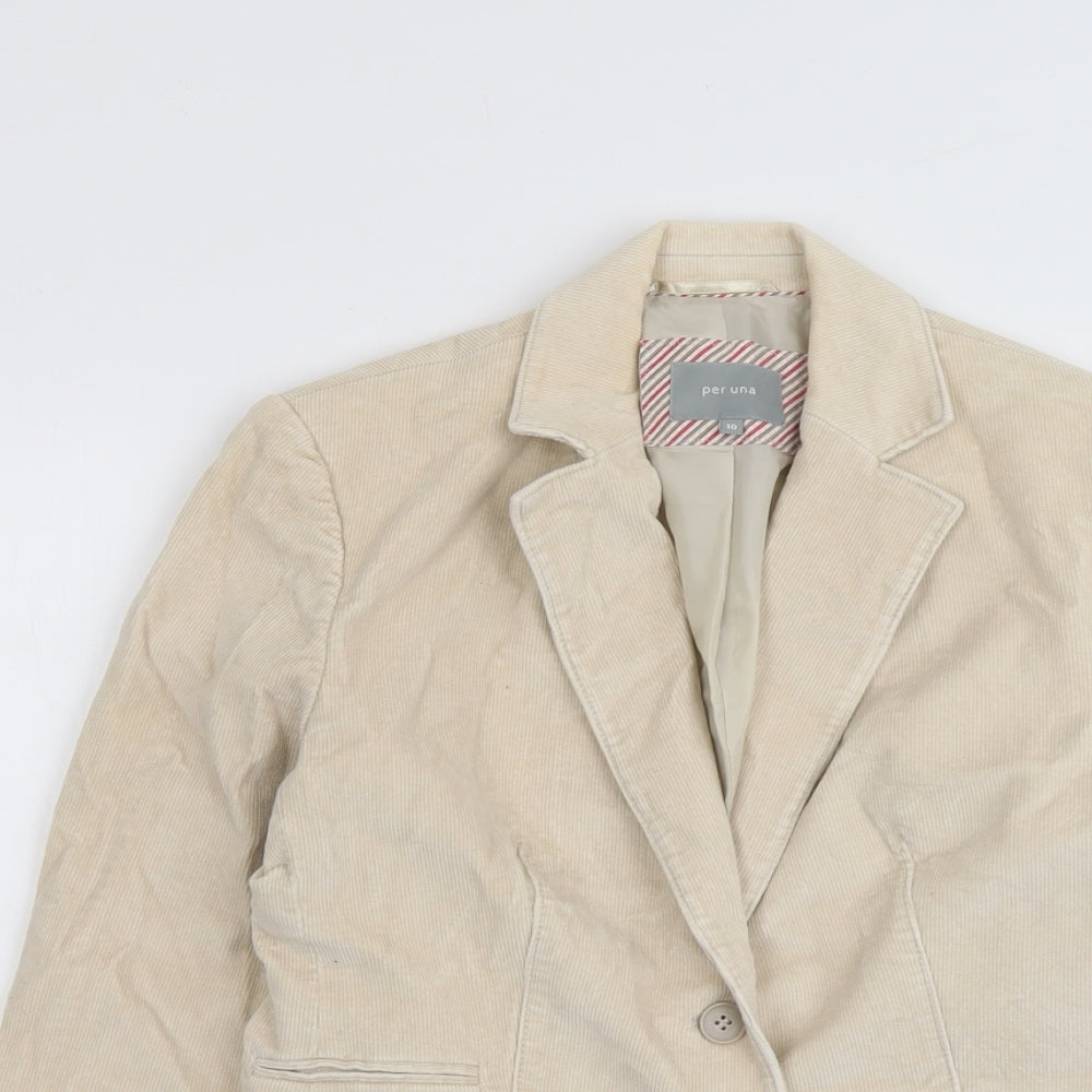 Womens UK Size 10 Per Una Beige Jacket