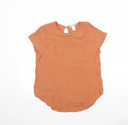 Womens UK Size 12 H&M Brown Basic Blouse