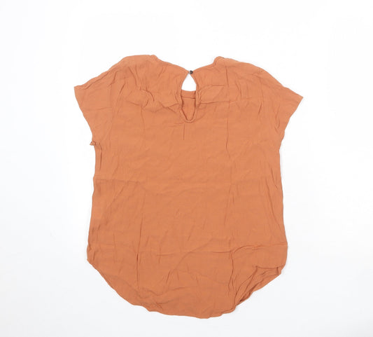 Womens UK Size 12 H&M Brown Basic Blouse