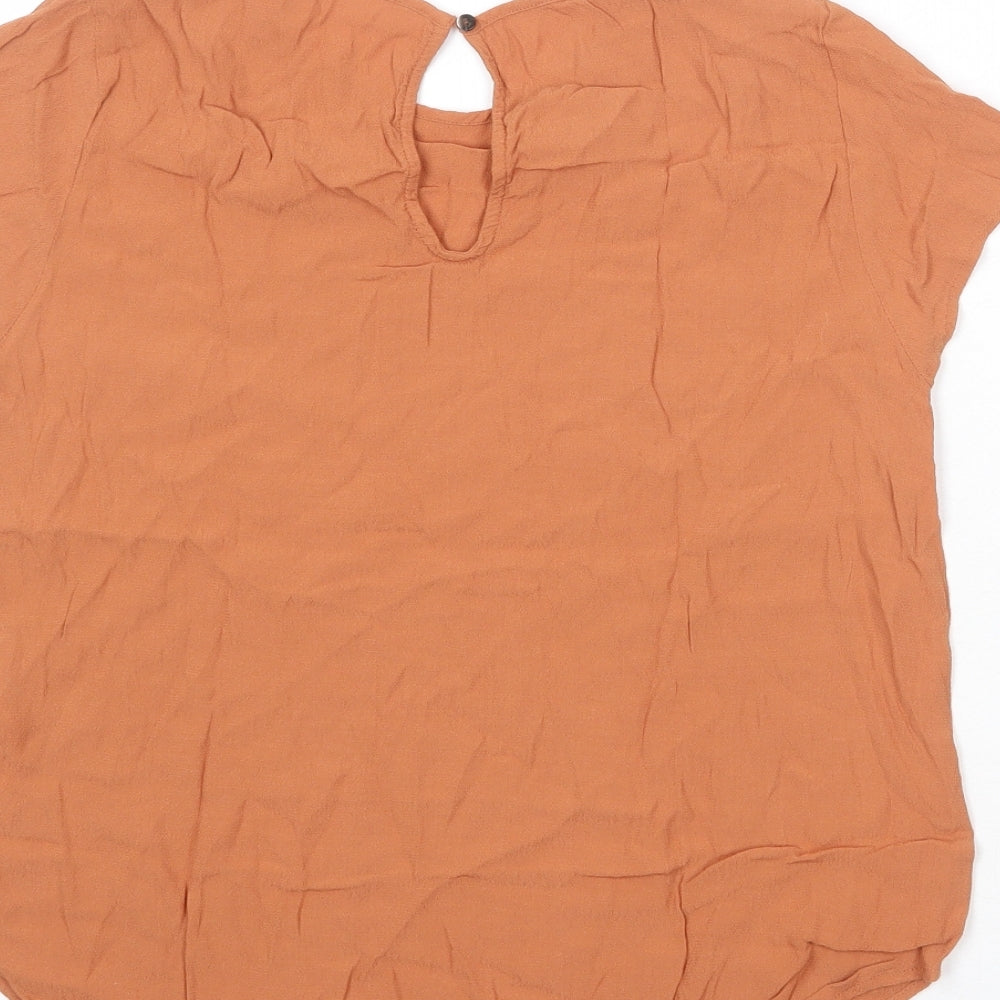 Womens UK Size 12 H&M Brown Basic Blouse