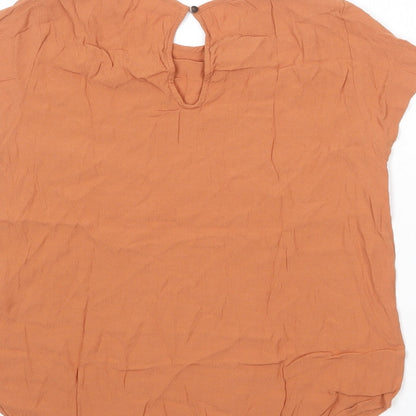 Womens UK Size 12 H&M Brown Basic Blouse