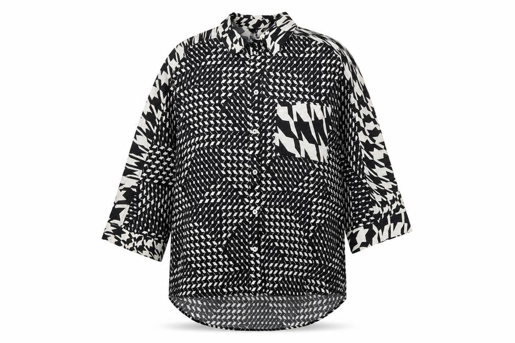 Womens UK Size 10 NEXT Black Basic Button-Up