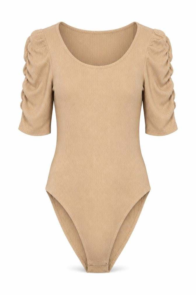 Womens UK Size 6 New Look One-Piece Beige Bodysuit