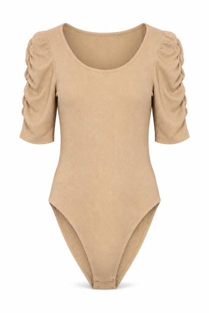 Womens UK Size 6 New Look One-Piece Beige Bodysuit