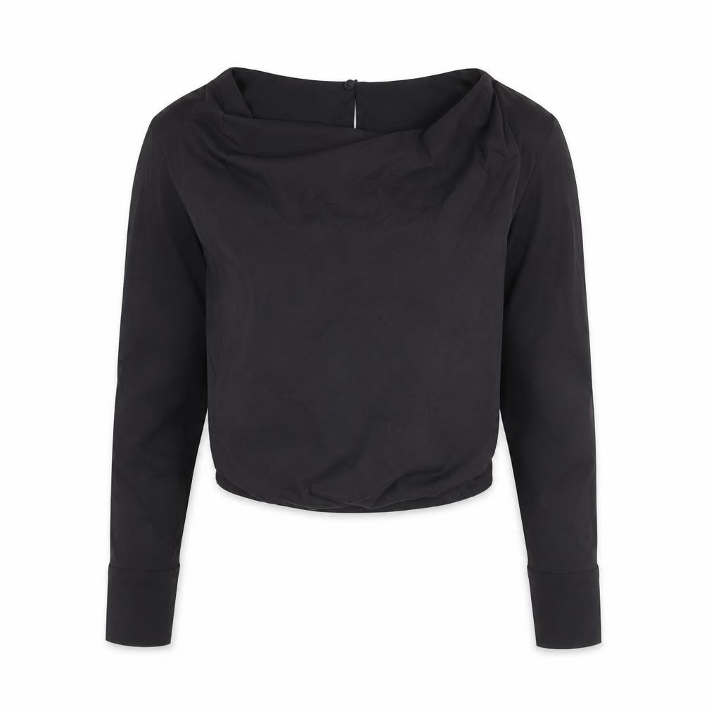 Womens UK Size S Zara Black Basic Blouse