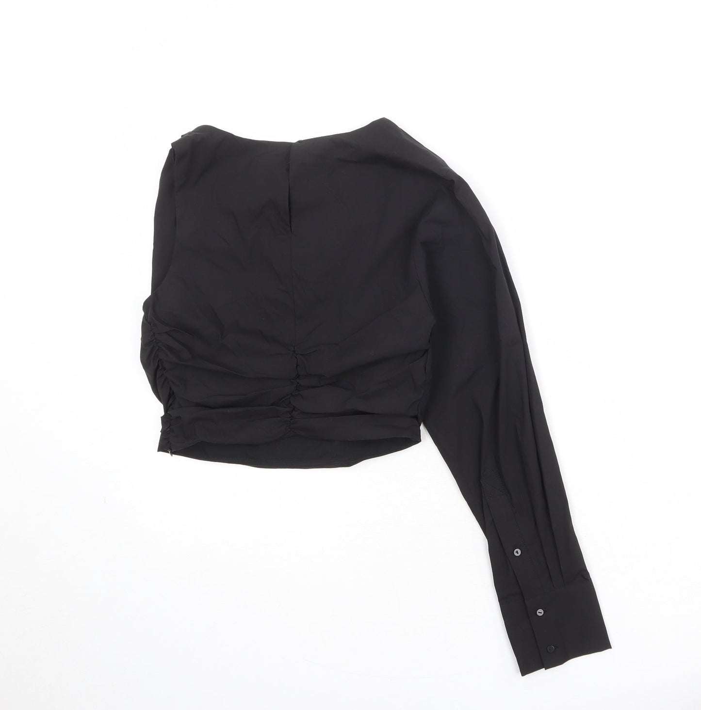 Womens UK Size S Zara Black Basic Blouse