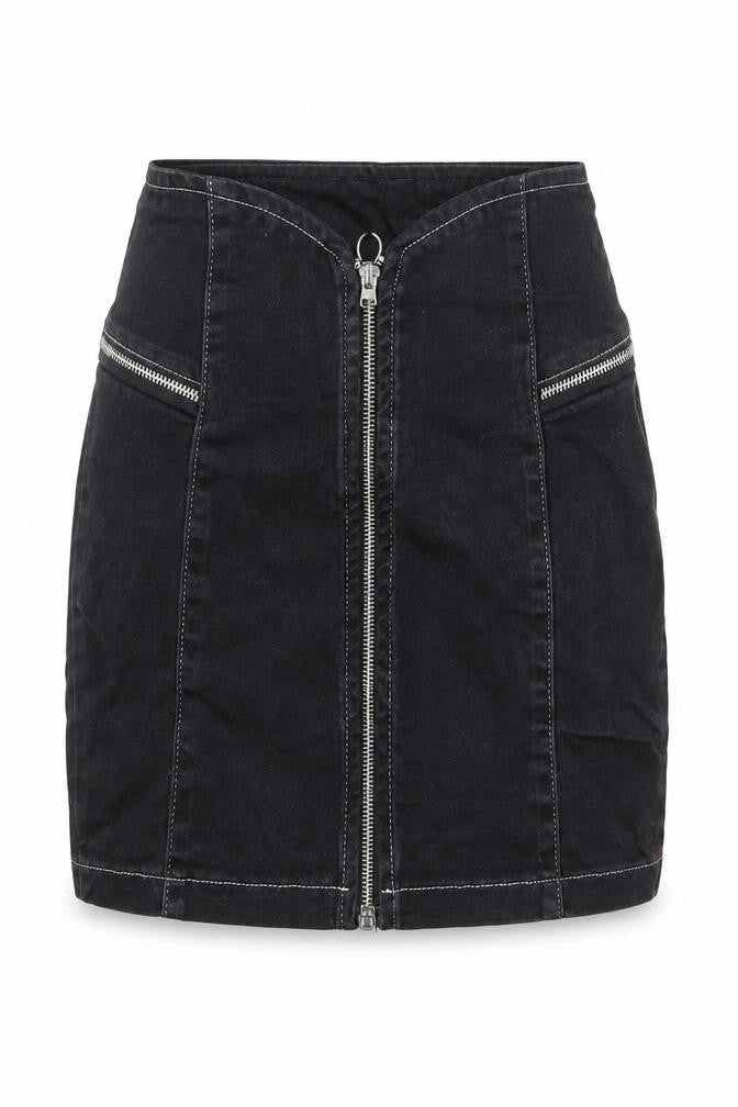 Womens UK Size 6 Nasty Gal A-Line Denim Skirt