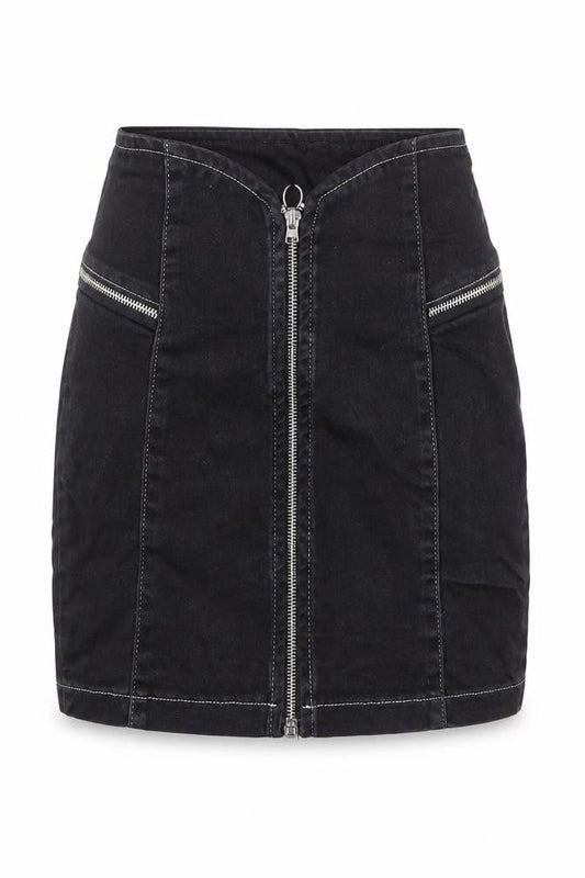 Womens UK Size 6 Nasty Gal A-Line Denim Skirt