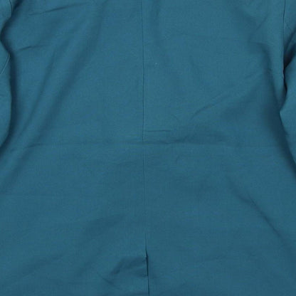 4th & Reckless Womens Blue Polyester Jacket Blazer Size 12 - Shoulder Pads