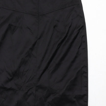 Lucy Womens Black Polyester Straight & Pencil Skirt Size L Zip