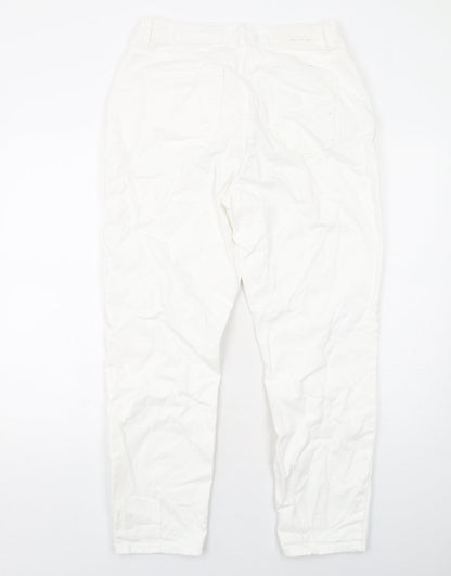 Noisy may Womens White Cotton Tapered Jeans Size 12 L32 in Regular Zip