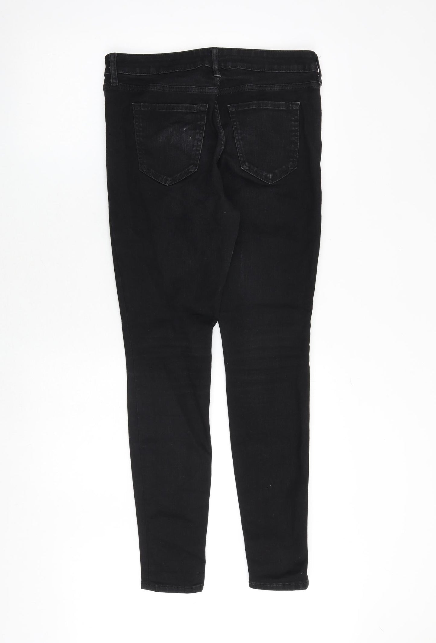 Gap Womens Black Cotton Skinny Jeans Size 30 in Slim Zip
