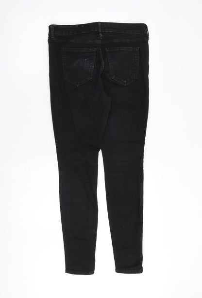 Gap Womens Black Cotton Skinny Jeans Size 30 in Slim Zip