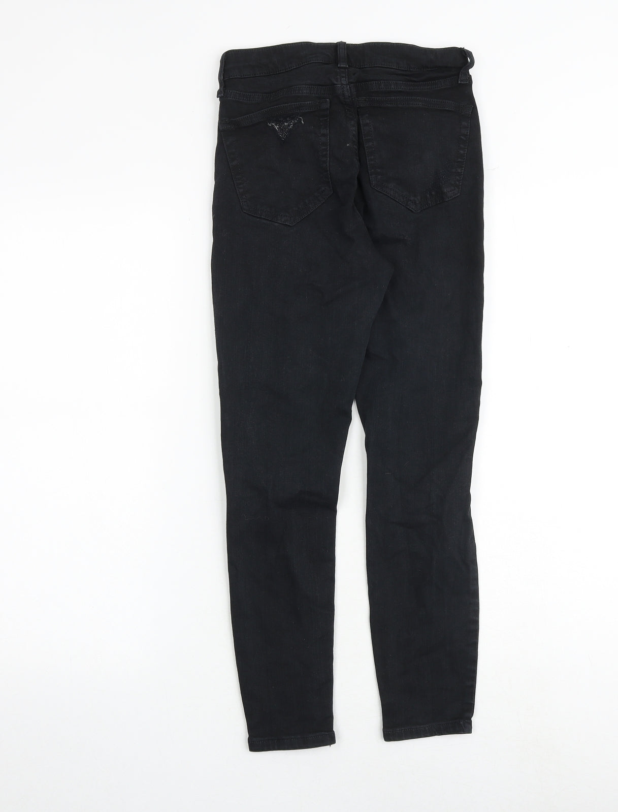 Topshop Womens Black Cotton Skinny Jeans Size 26 in Regular Zip