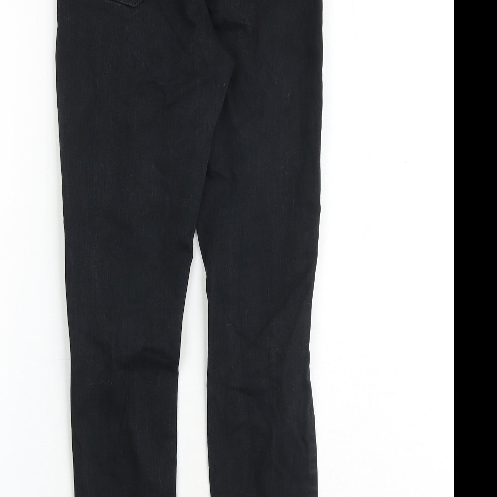 Topshop Womens Black Cotton Skinny Jeans Size 26 in Regular Zip