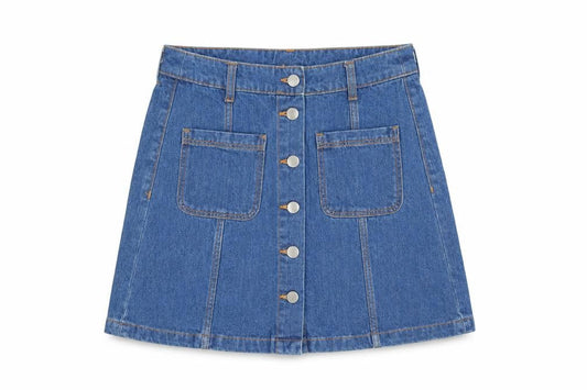 Womens UK Size 6 H&M A-Line Denim Skirt