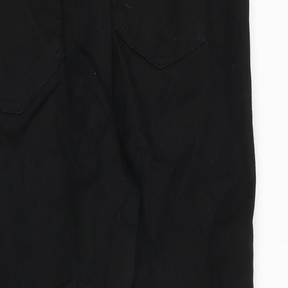 Uniqlo Womens Black Cotton Tapered Jeans Size 32 in Regular Zip