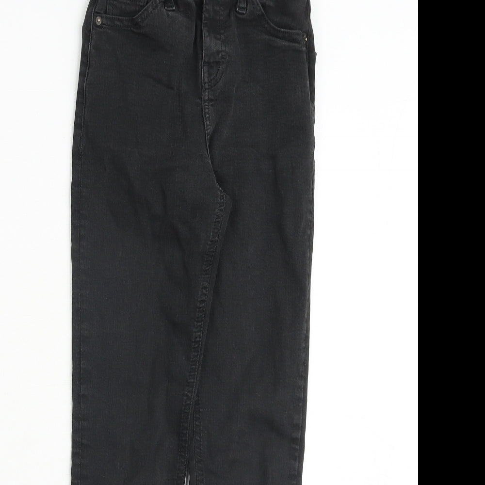 Topshop Womens Black Cotton Skinny Jeans Size 24 in Regular Zip