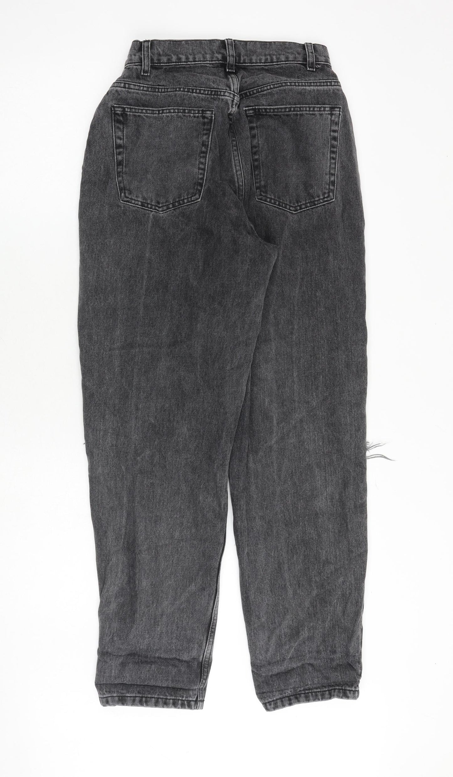 ASOS Womens Grey Cotton Tapered Jeans Size 26 in L30 in Regular Zip