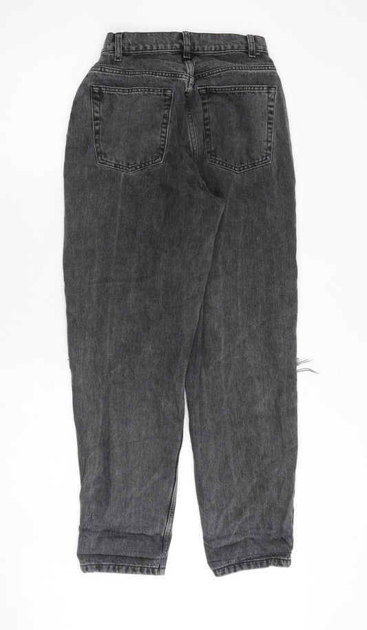 ASOS Womens Grey Cotton Tapered Jeans Size 26 in L30 in Regular Zip