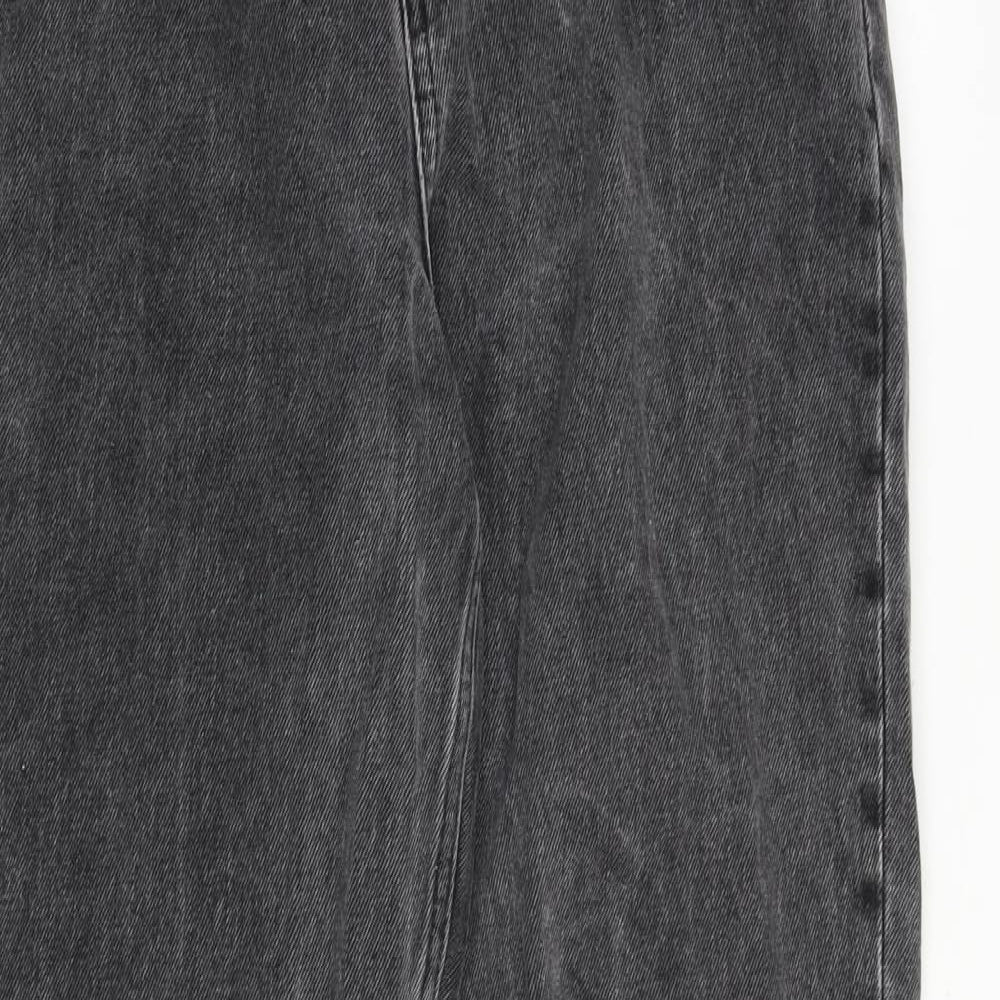 ASOS Womens Grey Cotton Tapered Jeans Size 26 in L30 in Regular Zip