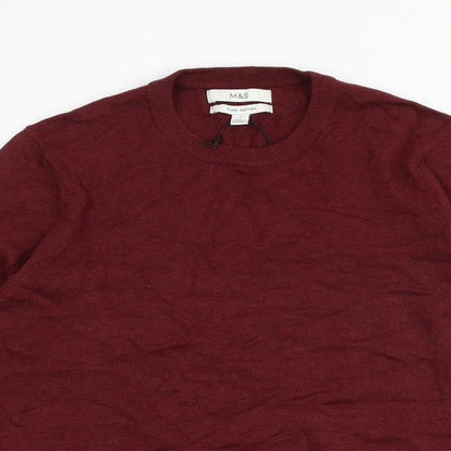 Womens UK Size S Marks and Spencer Red Pullover Jumper