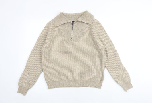 Womens UK Size M Marks and Spencer Brown Pullover Jumper