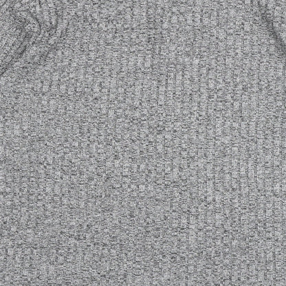 ASOS Mens Grey Collared Polyester Pullover Jumper Size M Long Sleeve