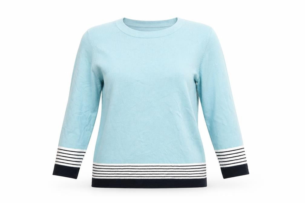 Country Casuals Womens Blue Round Neck Viscose Pullover Jumper Size M