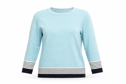Country Casuals Womens Blue Round Neck Viscose Pullover Jumper Size M