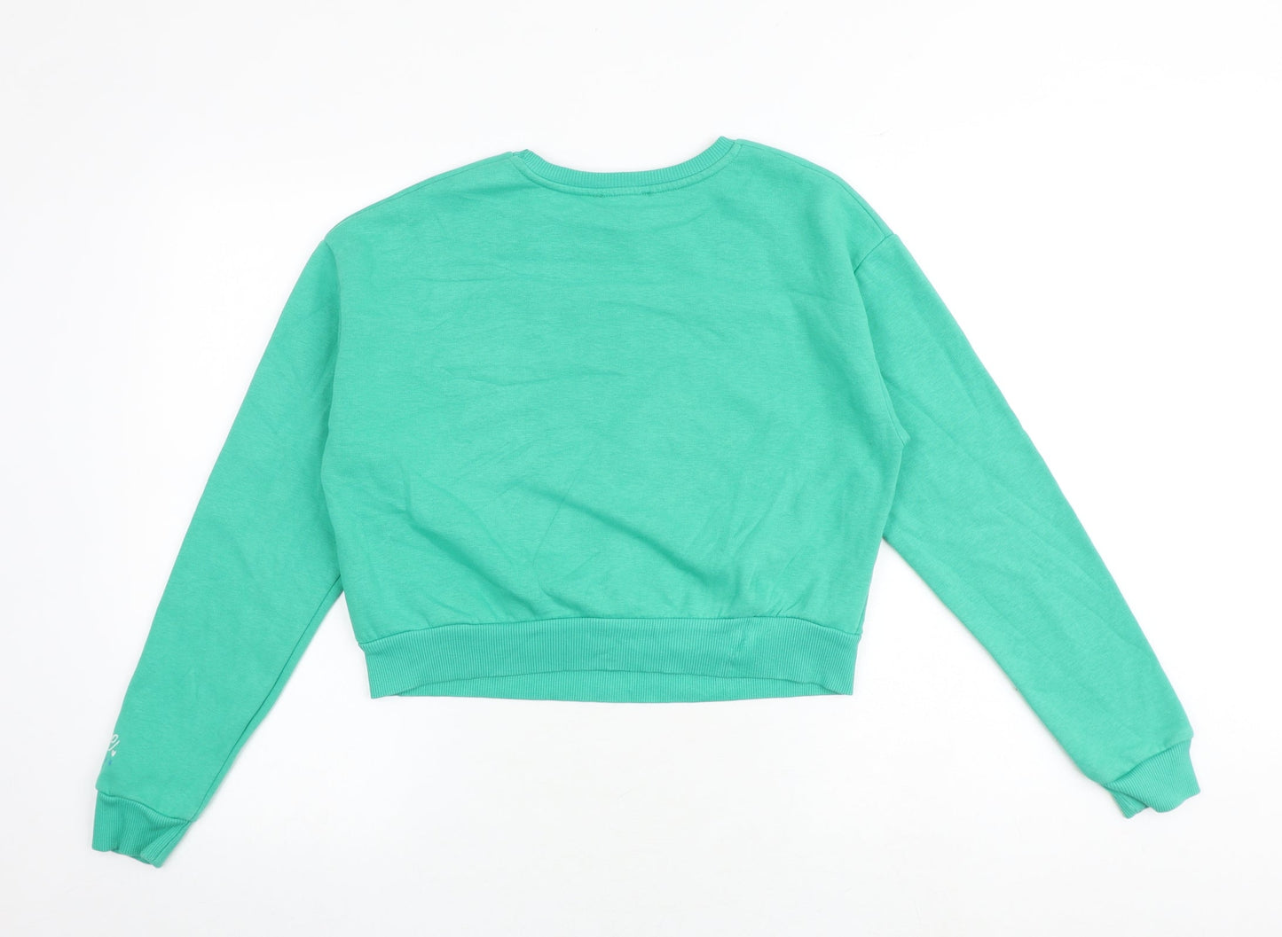 New Look Girls Green Cotton Pullover Sweatshirt Size 12-13 Years Pullover - Love Yourself Always